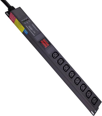 30A Rack PDU, L6-30P Power Distribution Unit with 16 C13 and 4 C19 Outlets, 7200W 1U 19 Inch Horizontal Rack Mount Power Strip with 8 Overload Protection Devices and Steel Housing in Saudi Arabia