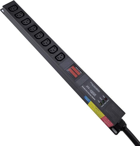 30A Rack PDU, L6-30P Power Distribution Unit with 16 C13 and 4 C19 Outlets, 7200W 1U 19 Inch Horizontal Rack Mount Power Strip with 8 Overload Protection Devices and Steel Housing in Saudi Arabia
