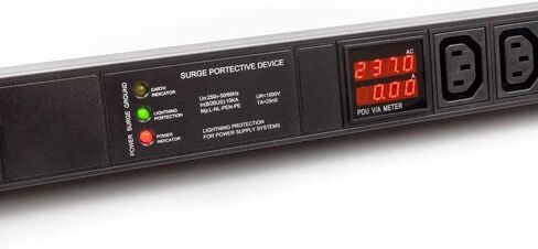 30A Rack PDU, L6-30P Power Distribution Unit with 16 C13 and 4 C19 Outlets, 7200W 1U 19 Inch Horizontal Rack Mount Power Strip with 8 Overload Protection Devices and Steel Housing in Saudi Arabia