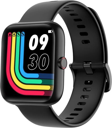 DR.VIVA Fitness Tracker for Men, Smart Watch Fitness Activity Tracker with Heart Rate Monitor, 1.69" Full Touch Screen Blood Oxygen Sleep Monitor 7-Day Battery 12 Sport Modes 5ATM Waterproof, Black in Saudi Arabia