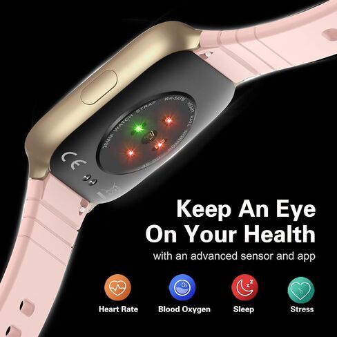 DR.VIVA Fitness Tracker for Men, Smart Watch Fitness Activity Tracker with Heart Rate Monitor, 1.69" Full Touch Screen Blood Oxygen Sleep Monitor 7-Day Battery 12 Sport Modes 5ATM Waterproof, Black in Saudi Arabia