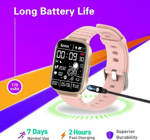 DR.VIVA Fitness Tracker for Men, Smart Watch Fitness Activity Tracker with Heart Rate Monitor, 1.69" Full Touch Screen Blood Oxygen Sleep Monitor 7-Day Battery 12 Sport Modes 5ATM Waterproof, Black in Saudi Arabia