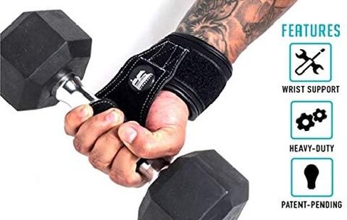 مقابض رفع الأثقال من RIMSports مع أشرطة المعصم - أشرطة رفع مع قبضة قوية للرفع الميت - قفازات رفع الأثقال لأقصى وزن وممثلين - أشرطة رفع الأثقال غير قابلة للانزلاق مع مقابض رفع in Kuwait