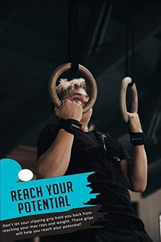مقابض رفع الأثقال من RIMSports مع أشرطة المعصم - أشرطة رفع مع قبضة قوية للرفع الميت - قفازات رفع الأثقال لأقصى وزن وممثلين - أشرطة رفع الأثقال غير قابلة للانزلاق مع مقابض رفع in Kuwait