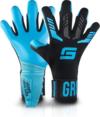 GRIPMODE Aqua Hybrid Goalkeeper Gloves Adult and Child with Griptec® Latex Lining I Suitable in All Weather I Football Goal Protection for Children, Teenagers & Adults I Size 7-11 in Kuwait