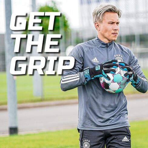 GRIPMODE Aqua Hybrid Goalkeeper Gloves Adult and Child with Griptec® Latex Lining I Suitable in All Weather I Football Goal Protection for Children, Teenagers & Adults I Size 7-11 in Kuwait