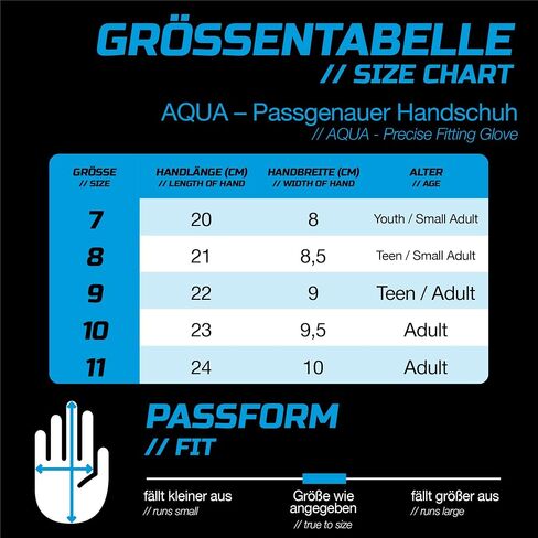 GRIPMODE Aqua Hybrid Goalkeeper Gloves Adult and Child with Griptec® Latex Lining I Suitable in All Weather I Football Goal Protection for Children, Teenagers & Adults I Size 7-11 in Kuwait