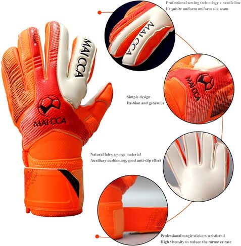 Haploon Adult & Youth Goalie Goalkeeper Gloves Professional Goalkeeper Gloves,Soccer Football Training Goalkeeper Secure Gloves with Finger Protector-Carry Tote Included in Saudi Arabia
