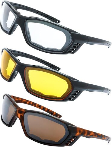 The Fresh Motorcycle Riding Glasses Padded Frame Lens Block 100% UVB/UVB for Outdoor Activity Sport in Saudi Arabia