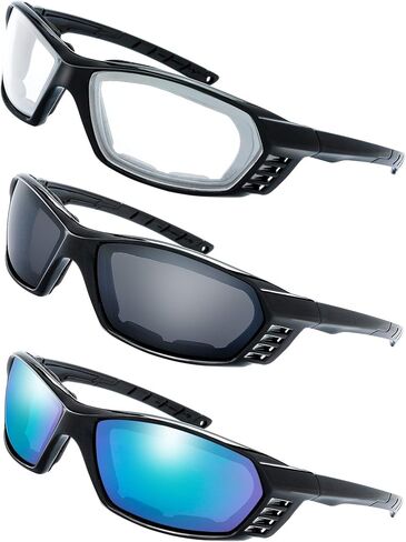 The Fresh Motorcycle Riding Glasses Padded Frame Lens Block 100% UVB/UVB for Outdoor Activity Sport in Saudi Arabia