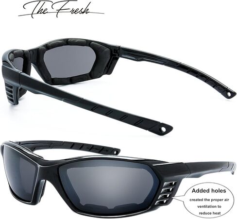 The Fresh Motorcycle Riding Glasses Padded Frame Lens Block 100% UVB/UVB for Outdoor Activity Sport in Saudi Arabia
