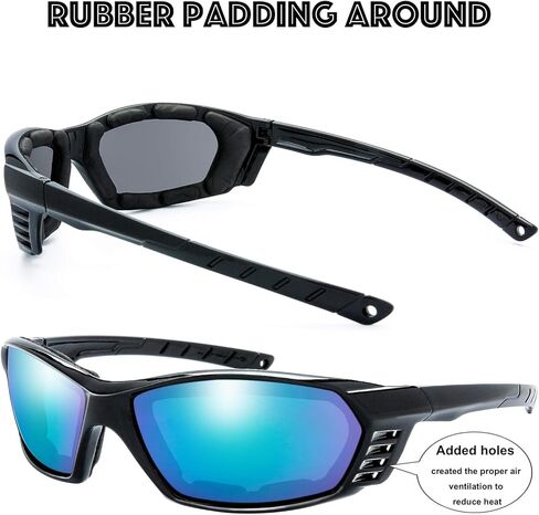 The Fresh Motorcycle Riding Glasses Padded Frame Lens Block 100% UVB/UVB for Outdoor Activity Sport in Saudi Arabia