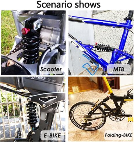 ROADNADO MTB Rear Suspension Shock Absorber Adjustable Damping Hydraulic Rebound/Lock Out Oil+Coil Spring Rear Shock for Downhill MTB Bike/E-Bike 150mm X 650lbs in Saudi Arabia