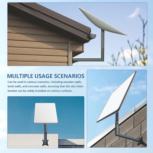 Starlink Long Wall Mount Starlink Roof Mount Starlink طقم التثبيت Starlink Internet Kit القمر الصناعي Starlink Pole Mount متوافق مع طبق Starlink V2 المستطيل (تركيب سريع) in Saudi Arabia