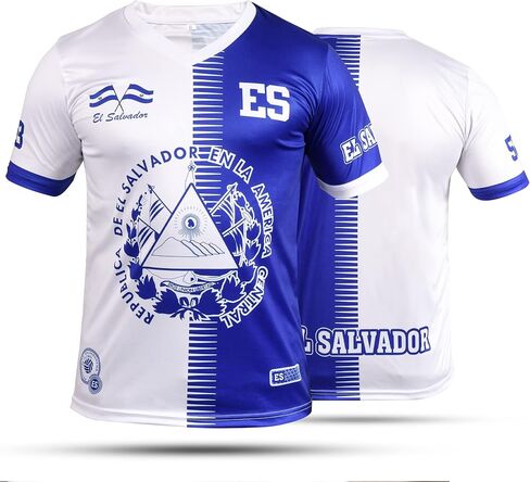 Fury El Salvador Soccer Jersey - El Salvador Shirt - El Salvador Men/Women/Unisex Short Sleeve in Saudi Arabia