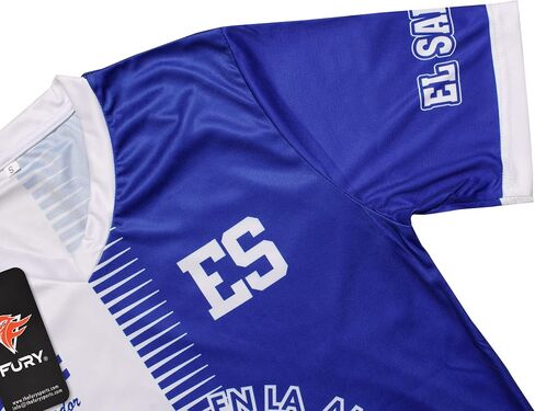 Fury El Salvador Soccer Jersey - El Salvador Shirt - El Salvador Men/Women/Unisex Short Sleeve in Saudi Arabia