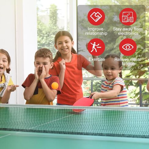 8 Pieces Table Tennis Rackets Bulks Table Tennis Paddle Set Portable Table Tennis Accessories for Indoor Outdoor Games, Kids Adult Sport, with 12 Table Tennis Balls and 4 Storage Bags in Saudi Arabia