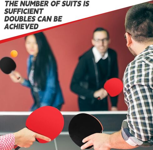 8 Pieces Table Tennis Rackets Bulks Table Tennis Paddle Set Portable Table Tennis Accessories for Indoor Outdoor Games, Kids Adult Sport, with 12 Table Tennis Balls and 4 Storage Bags in Saudi Arabia
