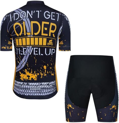 Men Cycling Jersey Set Cycle Short Sleeve Shirt and 3D Cushion Shorts Padded Suit Biking Top in Saudi Arabia
