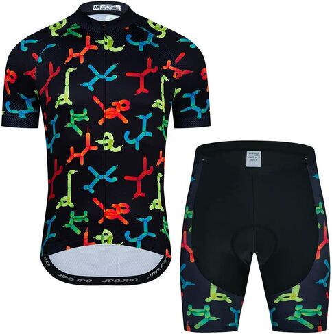 Men Cycling Jersey Set Cycle Short Sleeve Shirt and 3D Cushion Shorts Padded Suit Biking Top in Saudi Arabia