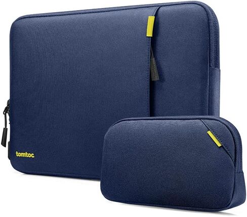 مجموعة حقيبة كمبيوتر محمول واقية من Tomtoc 360 لجهاز MacBook Pro M3/M2/M1 الجديد بحجم 14 بوصة Pro/Max A2992 A2918 A2779 A2442 2023-2021، حقيبة MacBook مقاومة للماء ومضادة للصدمات مع حقيبة ملحقات منظمة in Saudi Arabia
