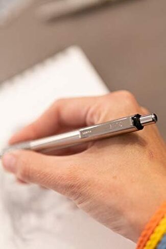 Zebra Pen F-701 Retractable Ballpoint Pen, Stainless Steel Barrel, Fine Point, 0.8mm, Black Ink, 1-Pack in Kuwait