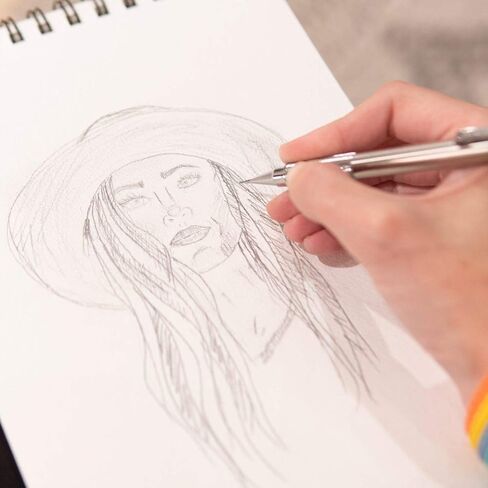 Zebra Pen F-701 Retractable Ballpoint Pen, Stainless Steel Barrel, Fine Point, 0.8mm, Black Ink, 1-Pack in Kuwait