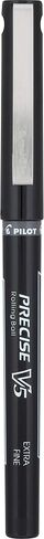 Pilot, Precise V5 RT Refillable & Retractable Rolling Ball Pens, Extra Fine Point 0.5 mm, Black, Pack of 6 in Saudi Arabia