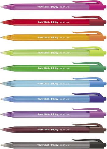 Paper Mate InkJoy 100RT Retractable Ballpoint Pens, Medium Point (1.0mm), Assorted, 20 Count in Saudi Arabia