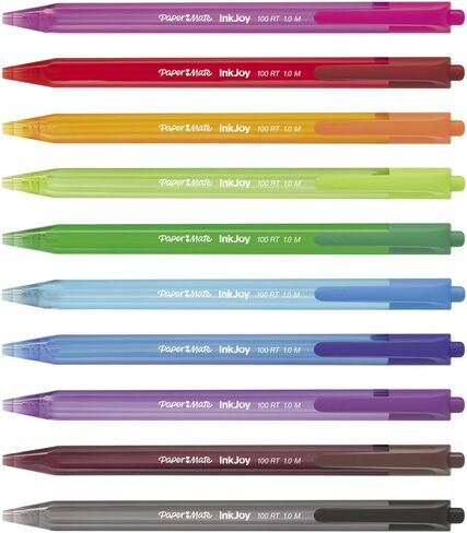Paper Mate InkJoy 100RT Retractable Ballpoint Pens, Medium Point (1.0mm), Assorted, 20 Count in Saudi Arabia