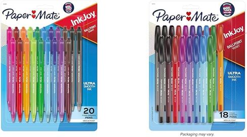 Paper Mate InkJoy 100RT Retractable Ballpoint Pens, Medium Point (1.0mm), Assorted, 20 Count in Saudi Arabia