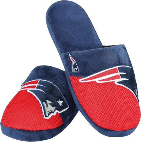 FOCO Men's NFL Team Logo Staycation Plush House Shoes Slide Slippers in Saudi Arabia