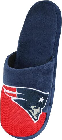 FOCO Men's NFL Team Logo Staycation Plush House Shoes Slide Slippers in Saudi Arabia