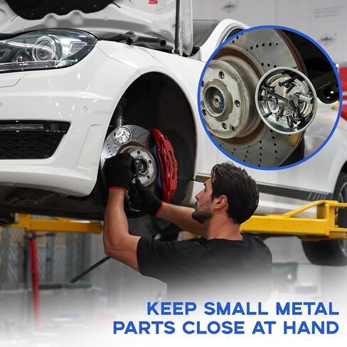 علبة مغناطيسية | علبة الأجزاء المغناطيسية المستديرة | صينية مغناطيسية 6 بوصة للميكانيكي | الفولاذ المقاوم للصدأ مثالي في المرآب والمنزل وبناء الشدات والمسامير والصواميل والأجزاء الصغيرة in Kuwait