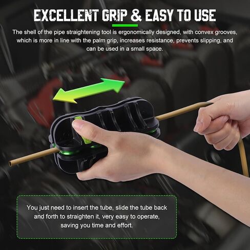 Tubing Straightener 1/4in Brake Line Straightening Tool Labor-saving Brake Line Straightener Handheld Tube Straightening Tool High Hardness Fuel/Brake Pipe Straightener for Copper/Aluminum/Steel Coils in Saudi Arabia