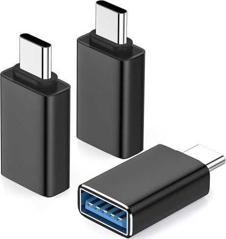 Yoozon USB C to USB Adapter 3 Pack,[Side-by-Side Use]USB Type C Male to USB 3.0 Female OTG Converter,Thunderbolt 4/3 to USB Adapter for iPhone 15 Pro Max Plus,MacBook Pro Air,Samsung Galaxy,iPad,Black in Saudi Arabia