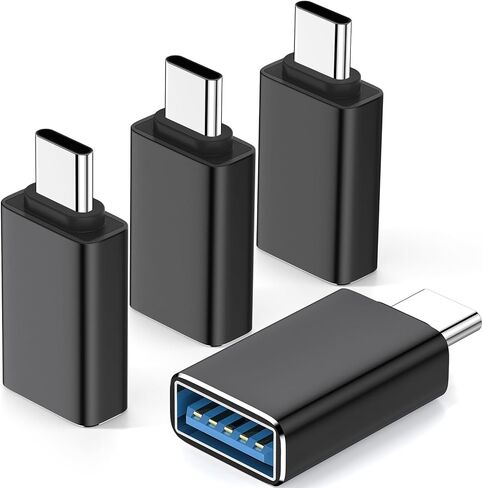 Yoozon USB C to USB Adapter 3 Pack,[Side-by-Side Use]USB Type C Male to USB 3.0 Female OTG Converter,Thunderbolt 4/3 to USB Adapter for iPhone 15 Pro Max Plus,MacBook Pro Air,Samsung Galaxy,iPad,Black in Saudi Arabia