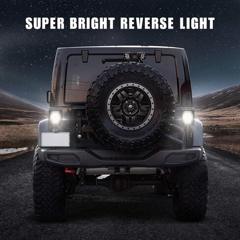 مصابيح خلفية LED AUDEXEN متوافقة مع Jeep Wrangler JK JKU 2007-2018، عدسات مدخنة بتصميم فريد على شكل C، مصابيح عكسية 20 وات، EMC مدمجة، متوافقة مع DOT، قطعتان in Kuwait