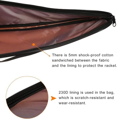 PATIKIL Badminton Racquet Cover, Racquet Bag Paddle Carrying Bag with Adjustable Shoulder Strap Lightweight Waterproof in Saudi Arabia