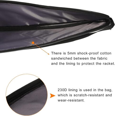 PATIKIL Badminton Racquet Cover, Racquet Bag Paddle Carrying Bag with Adjustable Shoulder Strap Lightweight Waterproof in Saudi Arabia
