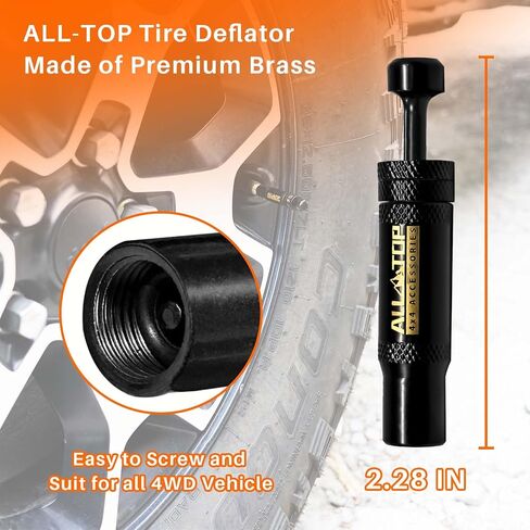 ALL-TOP Adjustable Auto-Stop Tire Deflator Valve Kit (10-30 PSI) 4 PCS Screw-on Tyre Air Down Tool for Offroad 4x4 in Saudi Arabia