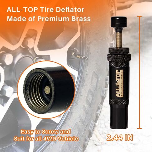 ALL-TOP Adjustable Auto-Stop Tire Deflator Valve Kit (10-30 PSI) 4 PCS Screw-on Tyre Air Down Tool for Offroad 4x4 in Saudi Arabia
