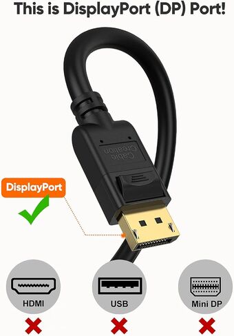 CableCreation DisplayPort إلى كابل DVI 6FT، كابل DVI إلى DP، DVI إلى محول DisplayPort ذكر إلى ذكر، 1080P 60 هرتز Full HD مطلي بالذهب DVI إلى كابل DisplayPort 6 أقدام in Saudi Arabia
