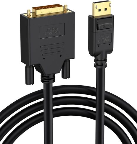 CableCreation DisplayPort إلى كابل DVI 6FT، كابل DVI إلى DP، DVI إلى محول DisplayPort ذكر إلى ذكر، 1080P 60 هرتز Full HD مطلي بالذهب DVI إلى كابل DisplayPort 6 أقدام in Saudi Arabia
