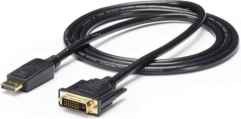 StarTech.com 6ft (1.8m) كابل DisplayPort إلى DVI - فيديو 1080p - كابل محول DisplayPort إلى DVI - وصلة واحدة لتحويل DP إلى DVI-D - كابل شاشة DP إلى DVI - موصل DP مغلق (DP2DVI2MM6) in Saudi Arabia