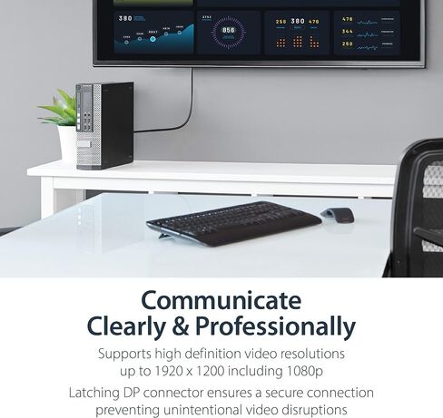 StarTech.com 6ft (1.8m) كابل DisplayPort إلى DVI - فيديو 1080p - كابل محول DisplayPort إلى DVI - وصلة واحدة لتحويل DP إلى DVI-D - كابل شاشة DP إلى DVI - موصل DP مغلق (DP2DVI2MM6) in Saudi Arabia