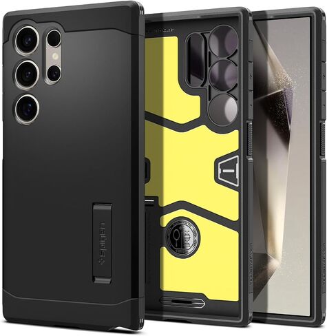 Spigen Tough Armor مصمم لهاتف Galaxy S24 Ultra [حماية من الدرجة العسكرية] [مسند] (2024) - أسود in Saudi Arabia