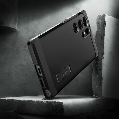 Spigen Tough Armor مصمم لهاتف Galaxy S24 Ultra [حماية من الدرجة العسكرية] [مسند] (2024) - أسود in Saudi Arabia