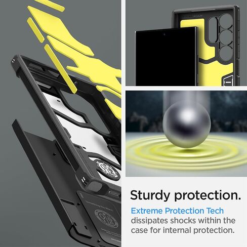 Spigen Tough Armor مصمم لهاتف Galaxy S24 Ultra [حماية من الدرجة العسكرية] [مسند] (2024) - أسود in Saudi Arabia