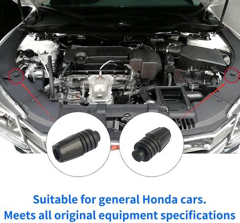 وسادة توقف غطاء محرك السيارة لسيارة Honda Civic/Honda Accord، وسادة مطاطية لغطاء المحرك، غطاء محرك السيارة يوقف مصدات الصدمات المطاطية (قطعتان) in Kuwait